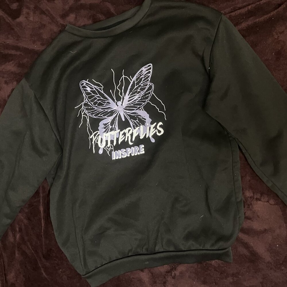 Black Graphic Sweater